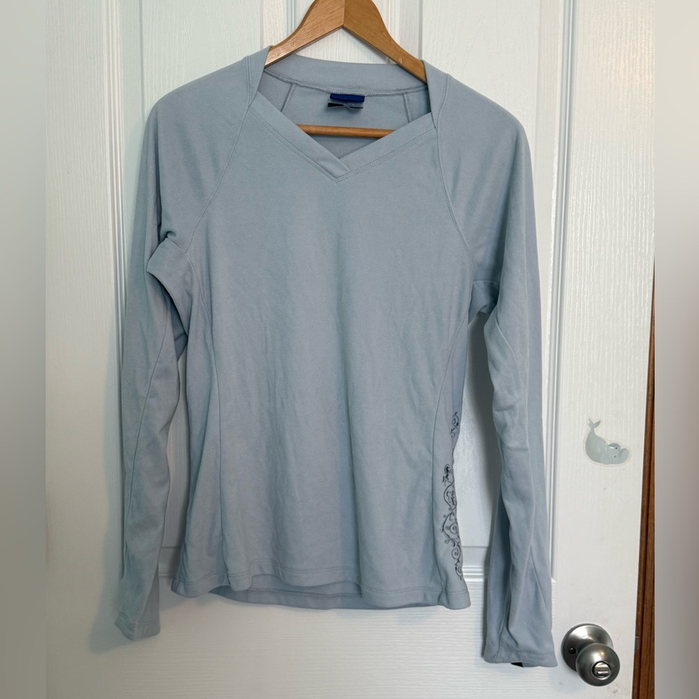 irideon Riding Gear Gray Fleece V Neck Pullover Medium